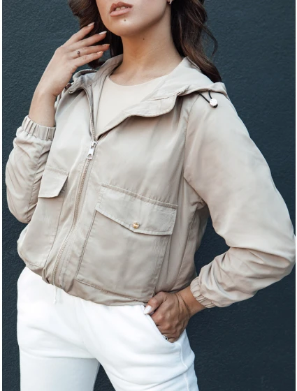 Dámská přechodná bunda s kapucí BELIJ béžová FashionStreet TY4402 Dámská přechodná bunda s kapucí BELIJ béžová FashionStreet TY4402