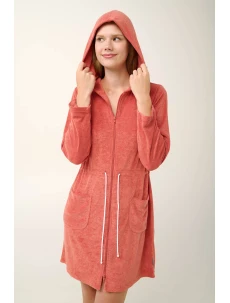 Vamp - Jednoduché šaty frottee s krátkými rukávy 20908 - Vamp