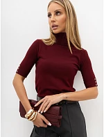 Sweter IR SW model 22544382 bordowy - FPrice Sweter IR SW model 22544382 bordowy - FPrice