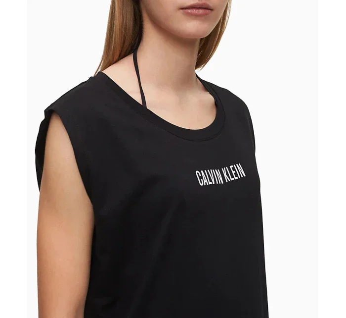 Plážové šaty KW0KW01008-BEH černá - Calvin Klein