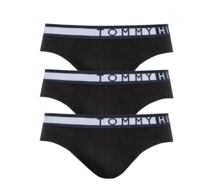 Pánské slipy 3PACK UM0UM01227 Černá s bílou - Tommy Hilfiger