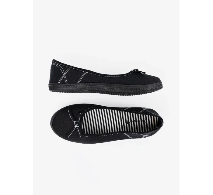 Trendy baleríny dámské černé bez podpatku Trendy baleríny dámské černé bez podpatku
