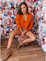 Dámský svetr SISTERS orange FashionStreet MY1961z Dámský svetr SISTERS orange FashionStreet MY1961z