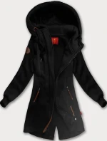 Černá dlouhá dámská mikina s kapucí (AMG-675/2)