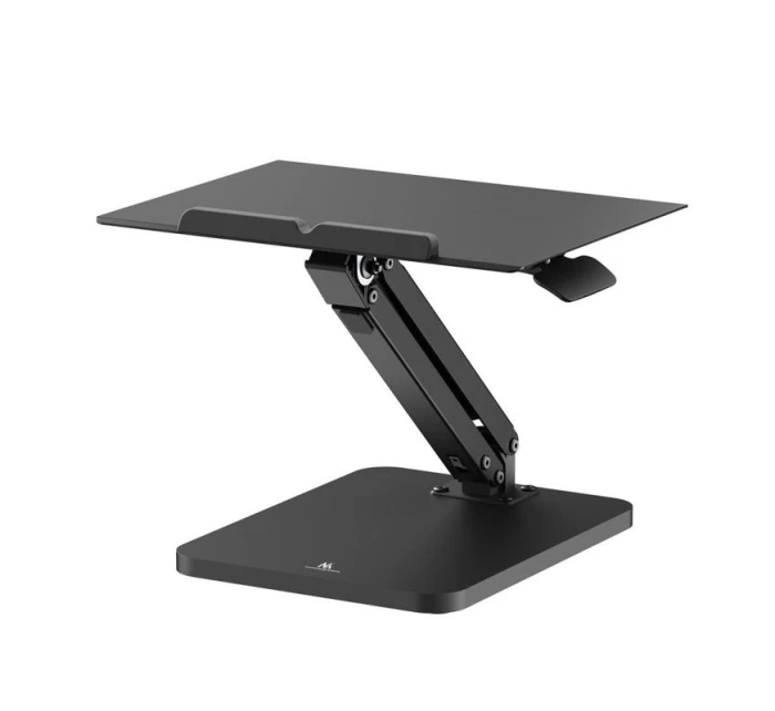 STOLNÍ STOJAN MACLEAN PRO MONITOR NEBO NOTEBOOK, PLYNOVÁ PRUŽINA, PRO STÁNÍ I SEZENÍ, ČERNÝ MC-493