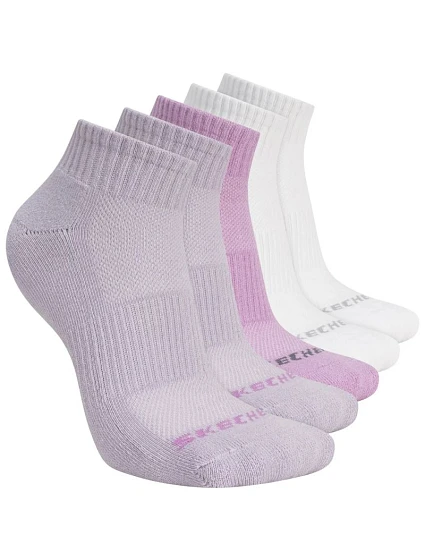 Skechers 5pk Unisex 1/2 Terry Qtr Crew S602095-501 Fialové 35–38 Skechers 5pk Unisex 1/2 Terry Qtr Crew S602095-501 Fialové 35–38
