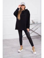 Zateplená mikina se zipem na boku černá