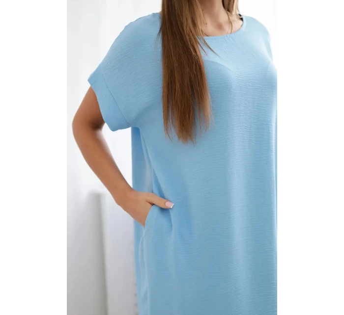 Šaty s kapsami modrý