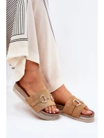 Dámské Pantofle Na Platformě Se Zlatou Dekorací A Leskem Camel Morisela Dámské Pantofle Na Platformě Se Zlatou Dekorací A Leskem Camel Morisela