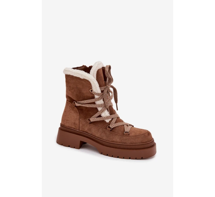 Dámské sněhule s kožíškem Camel model 21715007 - Boto
