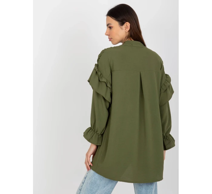 Dámská košile TW KS BI 2021745.13X khaki - FPrice