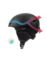 Lyžařská helma Meteor Avalo S 53-55 cm černá