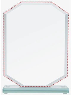 Skleněná trofej s matným podstavcem