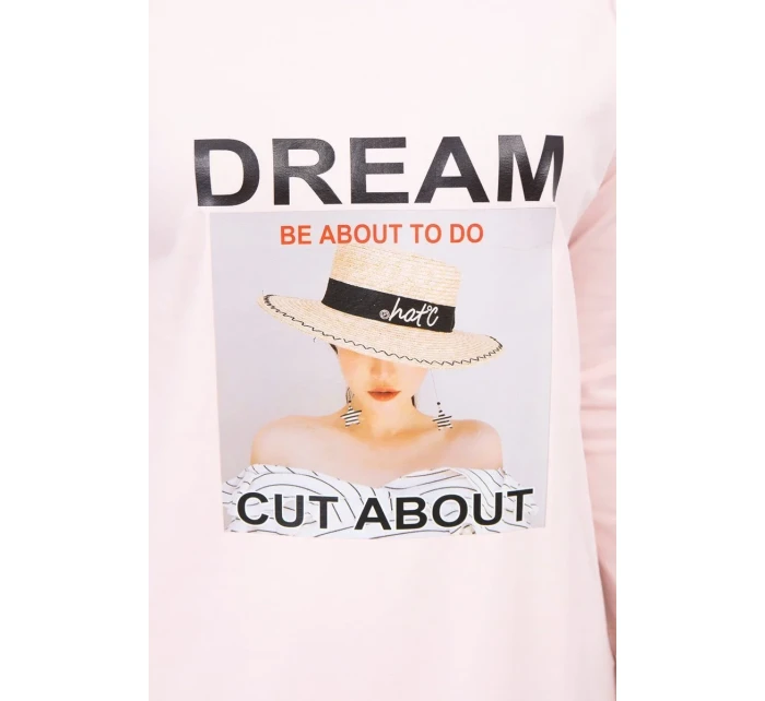 Šaty s potiskem Dream powder pink