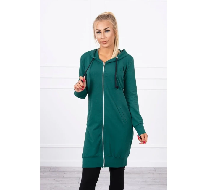 Mikina s kapucí tmavě zelená