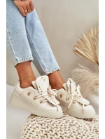 Dámské tenisky na platformě béžové model 21682864 - Boto Dámské tenisky na platformě béžové model 21682864 - Boto