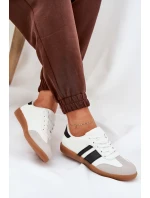 Nízké dámské sneakersy z eko kůže bílé Nonalorin