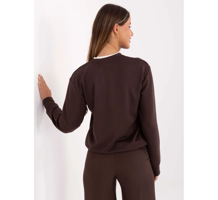 Bluza RV BL model 21717659 ciemny brązowy - FPrice Bluza RV BL model 21717659 ciemny brązowy - FPrice