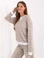 Bluzka RV BZ model 21406708 ciemny bezowy - FPrice Bluzka RV BZ model 21406708 ciemny bezowy - FPrice