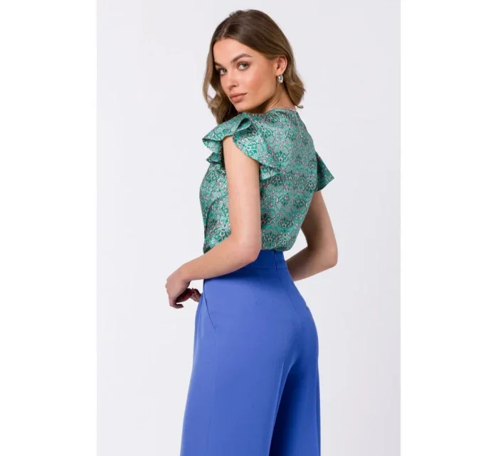 S344 Halenka s nařasenými rukávy - model 1 S344 Halenka s nařasenými rukávy - model 1