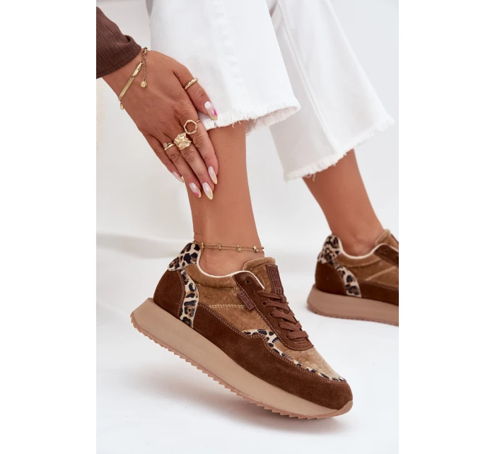 Dámské semišové tenisky Big Star HI-POLY SYSTEM – hnědá panterka Dámské semišové tenisky Big Star HI-POLY SYSTEM – hnědá panterka