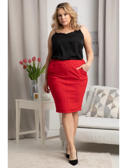 Dámská sukně model 19344937 Červená - Karko