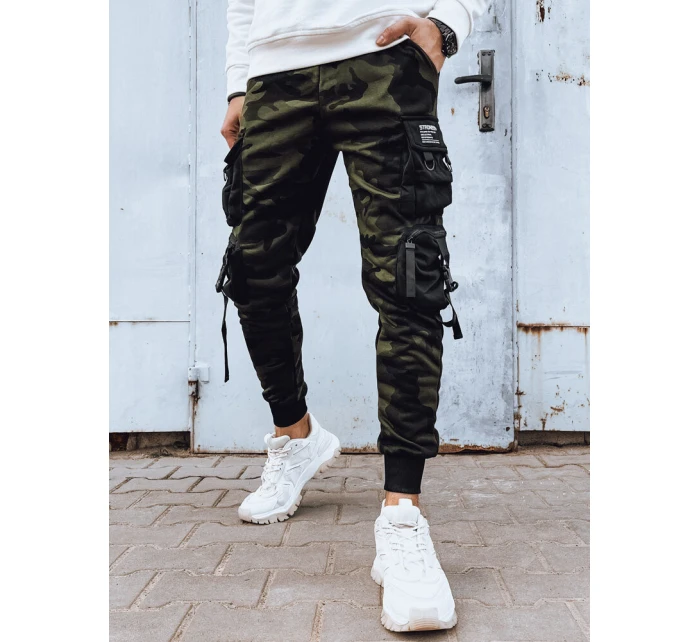 FashionStreet zelené pánské bojové kalhoty UX4207