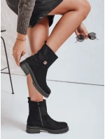 Dámské černé semišové kozačky model 21992354 - Dstreet Dámské černé semišové kozačky model 21992354 - Dstreet