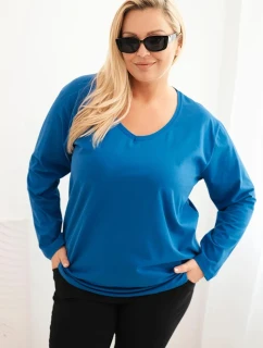 Dámská blůza Plus Size s výstřihem do V a dlouhým rukávem model 21399793 - K-Fashion