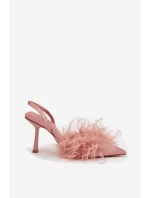 Lodičky s a patou růžové model 21715224 - Boto