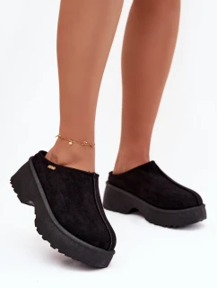 Dámské nízké sněhule na platformě černé Yrenna