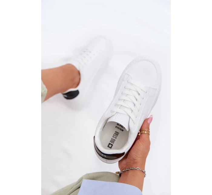 Dámské tenisky z eko kůže Big Star TT274928 HI-POLY SYSTEM Bílé Dámské tenisky z eko kůže Big Star TT274928 HI-POLY SYSTEM Bílé