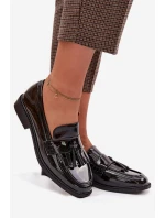 Lakované dámské mokasiny s třásněmi Černé Galera Lakované dámské mokasiny s třásněmi Černé Galera