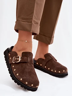 z semiše na platformě s a přezkou Big Star Čokoládové model 22100931 - Big Star Shoes