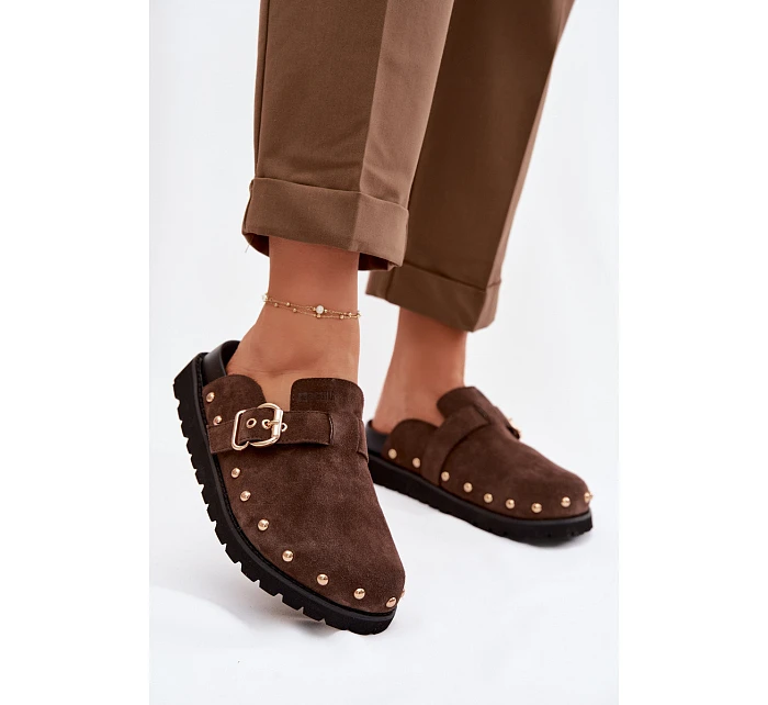 z semiše na platformě s a přezkou Big Star Čokoládové model 22100931 - Big Star Shoes z semiše na platformě s a přezkou Big Star Čokoládové model 22100931 - Big Star Shoes