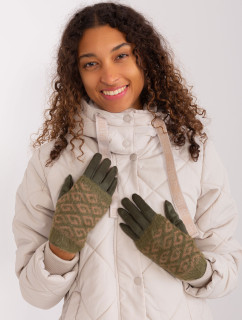 Khaki zimní rukavice na smartphone