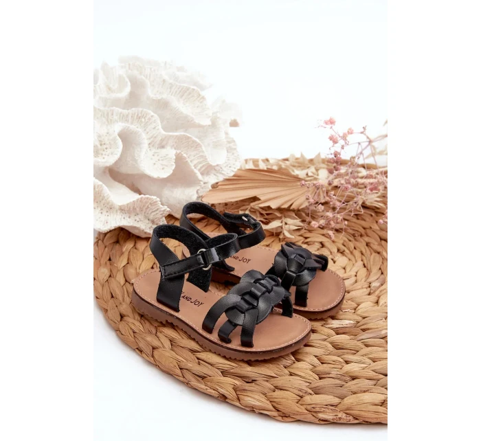 Dětské sandály se zapínáním na suchý zip, Black Marimona Dětské sandály se zapínáním na suchý zip, Black Marimona