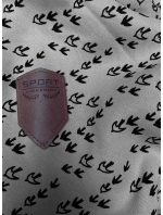 Šedá sportovní mikina s kapucí a se vzorem model 21310460 - 6&8 Fashion