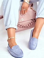 Dámské Semišové Mokasíny Modré Morreno