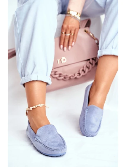 Dámské Semišové Mokasíny Modré Morreno Dámské Semišové Mokasíny Modré Morreno