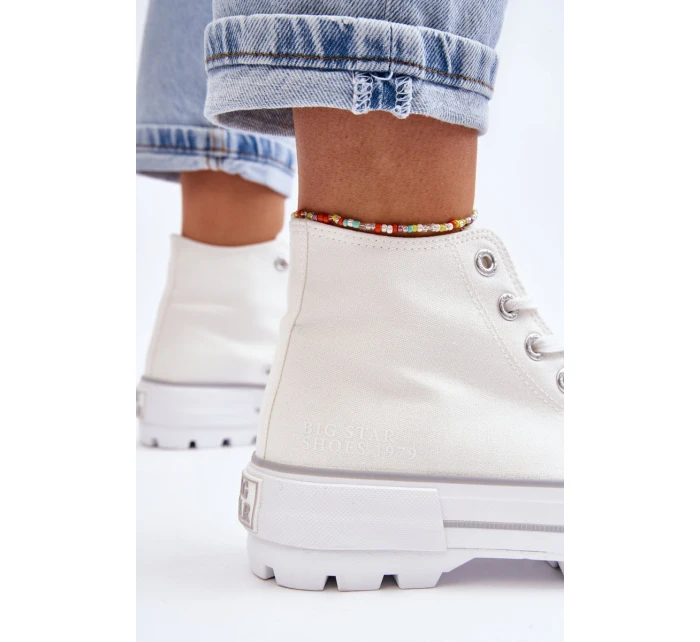 Látkové tenisky na platformě Big Star Bílá model 21610375 - Big Star Shoes