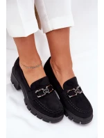 Eko Semišové Polobotky Dámské S Dekorací model 21686592 Černé - VINCEZA