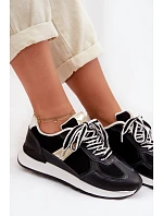 Dámské tenisky z eko kůže Černé Kelira