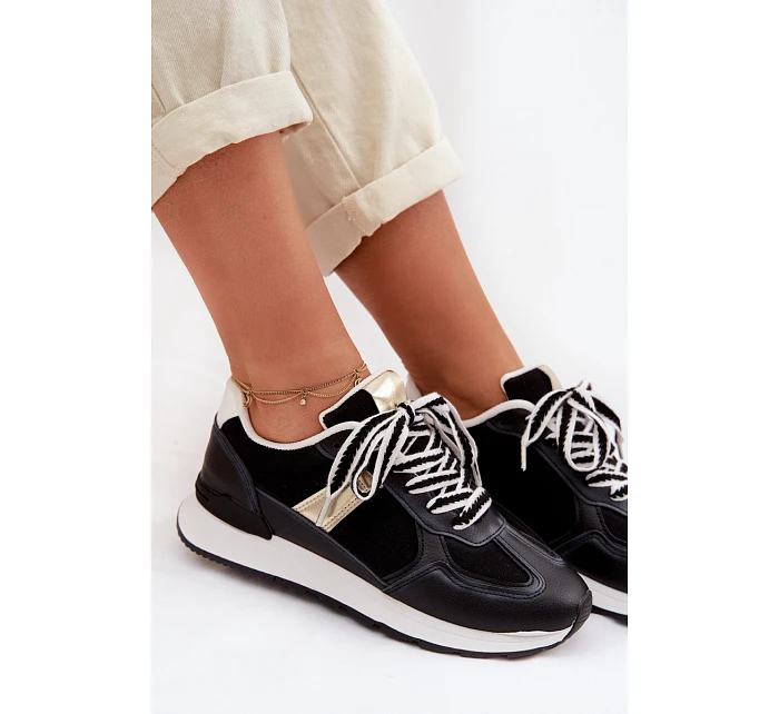 Dámské tenisky z eko kůže Černé Kelira