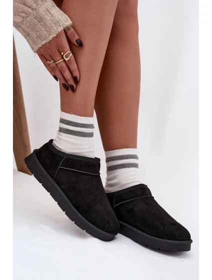 Dámské sněhule Serenne s kožešinou – černé Dámské sněhule Serenne s kožešinou – černé