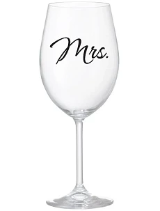 MRS. - čirá sklenice na víno 350 ml