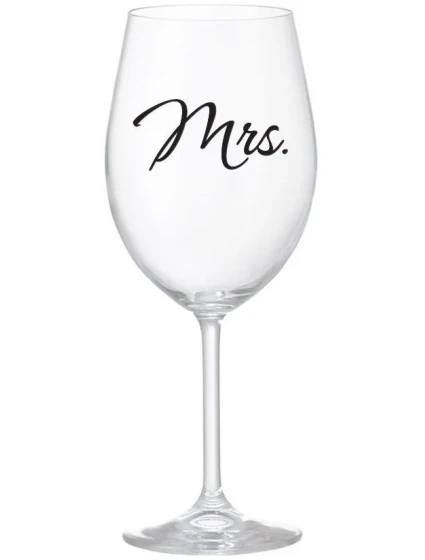MRS. - čirá sklenice na víno 350 ml