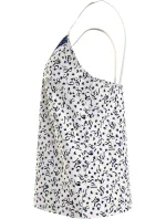 Dámský pyžamový top WOVEN CAMI PRINT UW0UW05006 02X  bílý s potiskem - Tommy Hilfiger