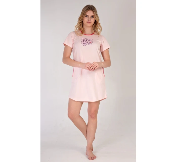 Dámské domácí šaty s krátkým rukávem Super girl