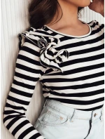 Dámská pruhovaná halenka černá Dstreet model 21975619 - FashionStreet